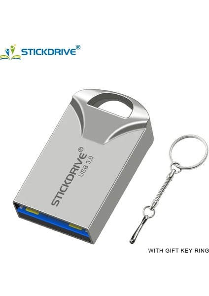Gümüş 128GB Mini USB Flash Sürücü 64GB 32GB Gerçek Kapasiteli Kalem Sürücü 64GB Yüksek Hızlı USB Stick 3. 0 Flash Sürücü Pendrive 128GB Pc Için (Yurt Dışından)
