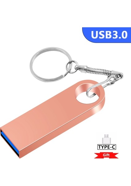 Pembe 64GB Yüksek Hızlı Memoria Flash Sürücü 3.0 Pendrive 128GB 64GB Su Geçirmez Kalem Sürücü 16GB 8gb Flash USB 2.0 Metal Çubuk Anahtar Özel Logo (Yurt Dışından)