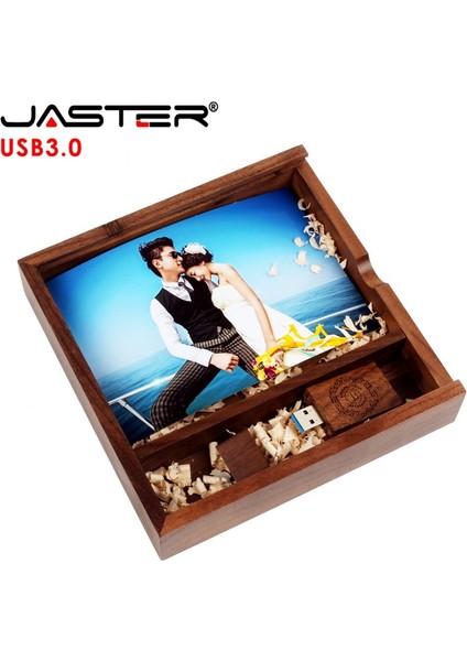 Ceviz Kutusu ve USB E 16GB Jaster USB 3.0 Ahşap Fotoğraf Benzersiz Albüm Kutusu U Disk Pendrive 16GB 32GB Fotoğraf Hediye Ücretsiz Logo (Boyut 170*170*35 Mm) (Yurt Dışından) indirimleri