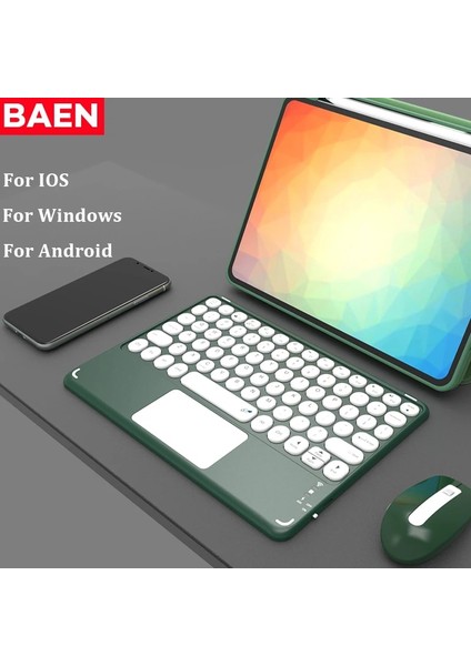 Pembe-Touchpad 10 Inç Evrensel Kablosuz Bluetooth Klavye Evrensel Bluetooth Fare iPad Android Tablet Dizüstü Akıllı Telefon (Yurt Dışından) fiyatları