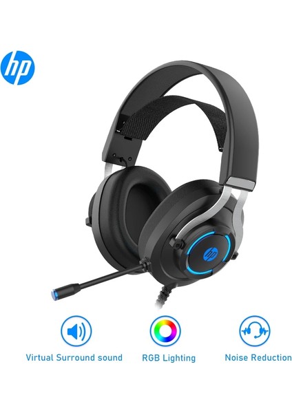 Hp 360G Kablolu Oyun Kulaklığı H360G 7.1 Sanal Surround Usb2.0 Oyun Mikrofonlu Kulaklık LED Işık 50MM Hoparlör Pc Dizüstü Bilgisayar Için (Yurt Dışından) fiyatları