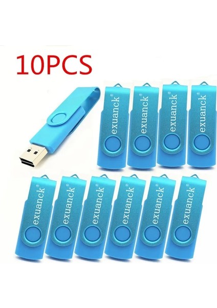 Açık Mavi 4gb 10 Adet/grup 2.0 USB Flash Kalem Sürücü Metal + Plastik Renkli USB Sticks 64GB 128GB 4gb 8gb 16GB 32GB USB Pendrive Özel Logo Ücretsiz (Yurt Dışından)