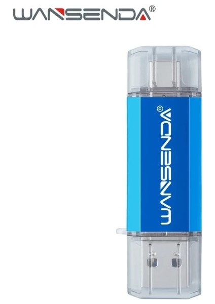 Mavi 32GB Wansenda Otg 3'ü 1 Arada USB Flash Sürücüler Usb3.0 Tip-C Mikro USB 512GB 256GB 128GB 64GB 32GB 16GB Pendrives Pen Drive Cle USB (Yurt Dışından)