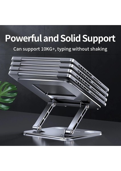 Koyu Gri Alüminyum Alaşımlı Dizüstü Standı Mc 515 11-17 Inç Dizüstü Bilgisayar Çift Dikey Ayarlanabilir Taşınabilir Katlama Tutucu Soğutma Braketi (Yurt Dışından) indirimleri