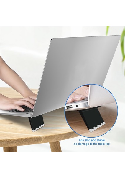 Siyah Katlanabilir Dizüstü Bilgisayar Standı Tabanı Kaymaz Braketi Desteği Macbook Pro Air Için Lenovo Bilgisayar Aksesuarları Taşınabilir Dizüstü Tutucu (Yurt Dışından) fırsatları