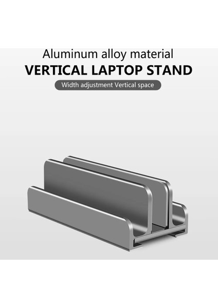 Tek Yuvalı Gri Dikey Ayarlanabilir Katlanabilir Dizüstü Bilgisayar Standı Alüminyum Dizüstü Bilgisayar Montaj Desteği Tabanı Tutucu Macbook Air Pro Depolama Ekran Tutucu (Yurt Dışından)