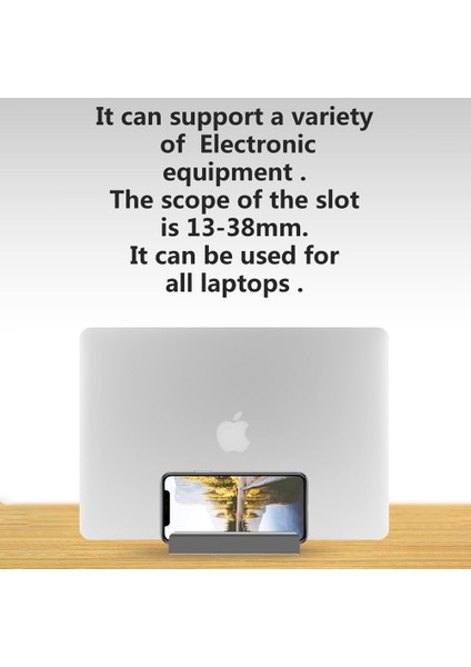 Tek Yuvalı Gri Dikey Ayarlanabilir Katlanabilir Dizüstü Bilgisayar Standı Alüminyum Dizüstü Bilgisayar Montaj Desteği Tabanı Tutucu Macbook Air Pro Depolama Ekran Tutucu (Yurt Dışından)