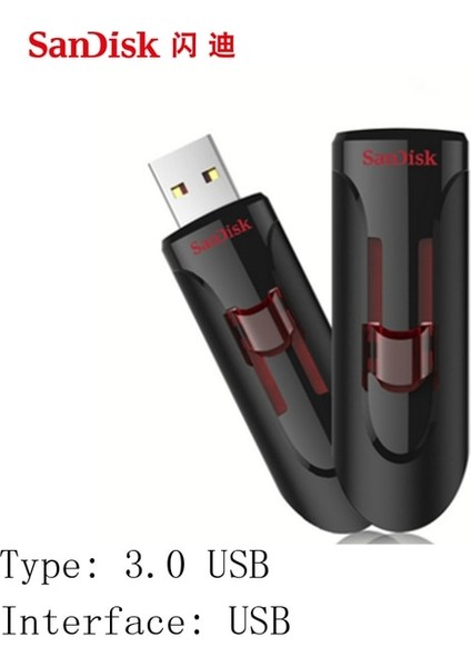 CZ600 32 GB Sandisk USB 3.0 Flash Sürücü 128 GB 64 GB 32 GB 16 GB 150 Mb/s Ultra Flaır Memory Stick Kalem Sürücüler Pendrive Flashdisk U Disk Pc Için (Yurt Dışından)