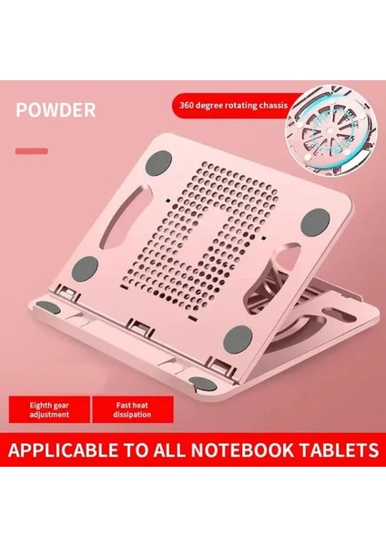 Pembe Dizüstü Bilgisayar Standı Tutucu Dizüstü Bilgisayar Standı Alüminyum Destek Taşınabilir Lap Top Taban Katlanabilir Braket Bilgisayar Pc MacBook Pro (Yurt Dışından)