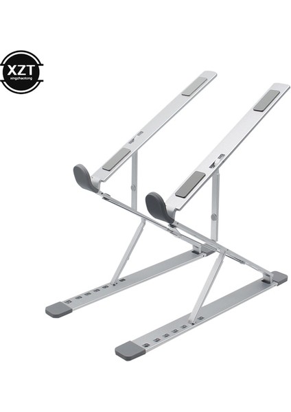 Gümüş 2022 Yenı Ayarlanabilir Dizüstü Bilgisayar Standı Alüminyum Macbook Tablet Dizüstü Bilgisayar Standı Masa Soğutma Pedi Katlanabilir Dizüstü Bilgisayar Tutucu Soğutma Pedi (Yurt Dışından)