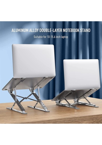 Gümüş 2022 Yenı Ayarlanabilir Dizüstü Bilgisayar Standı Alüminyum Macbook Tablet Dizüstü Bilgisayar Standı Masa Soğutma Pedi Katlanabilir Dizüstü Bilgisayar Tutucu Soğutma Pedi (Yurt Dışından) fiyatları