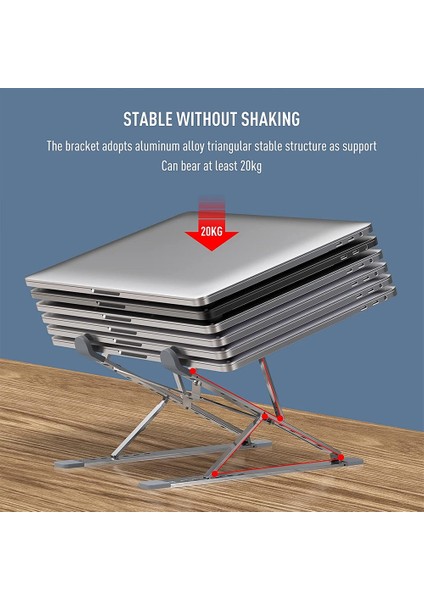 Gümüş 2022 Yenı Ayarlanabilir Dizüstü Bilgisayar Standı Alüminyum Macbook Tablet Dizüstü Bilgisayar Standı Masa Soğutma Pedi Katlanabilir Dizüstü Bilgisayar Tutucu Soğutma Pedi (Yurt Dışından) indirimleri