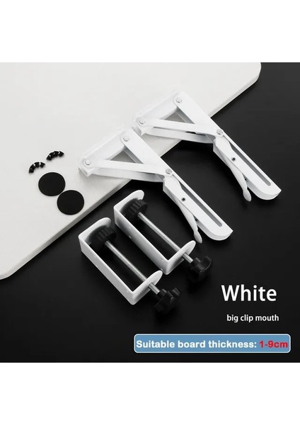 Büyük Klip (1-9 Cm) 2 Adet Ergonomik Ev Ofis Klavye Tepsisi Kelepçesi Dışarı Çekin Kolay Kurulum Soğuk Haddelenmiş Çelik Dıy Yüksekliği Ayarlanabilir Sağlam Masa Altında (Yurt Dışından)
