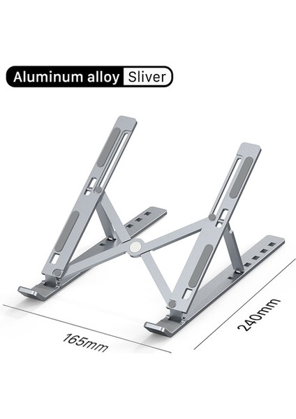 Alüminyum Şerit Cabletıme Alüminyum Dizüstü Bilgisayar Standı Tutucu Katlanabilir Çoklu Ayar Isı Dağıtımı Dizüstü Macbook Asus Tablet Tutucu C387 (Yurt Dışından)