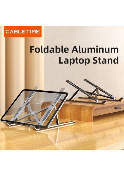 Alüminyum Şerit Cabletıme Alüminyum Dizüstü Bilgisayar Standı Tutucu Katlanabilir Çoklu Ayar Isı Dağıtımı Dizüstü Macbook Asus Tablet Tutucu C387 (Yurt Dışından) fiyatları