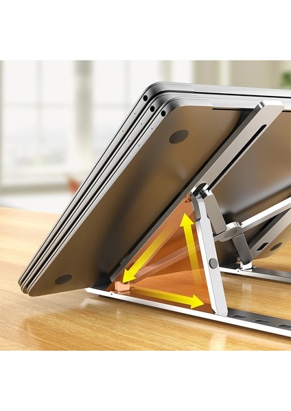 Alüminyum Şerit Cabletıme Alüminyum Dizüstü Bilgisayar Standı Tutucu Katlanabilir Çoklu Ayar Isı Dağıtımı Dizüstü Macbook Asus Tablet Tutucu C387 (Yurt Dışından) indirimleri