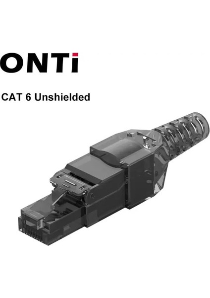 Cat6 Korumasız 5 Adet Onti Cat8 /cat7 /CAT6A RJ45 Konektörü, Aletsiz Korumalı Endüstriyel Ethernet Kristal Kafa Alan Sonlandırma Fişi - 40GBPS (Yurt Dışından)
