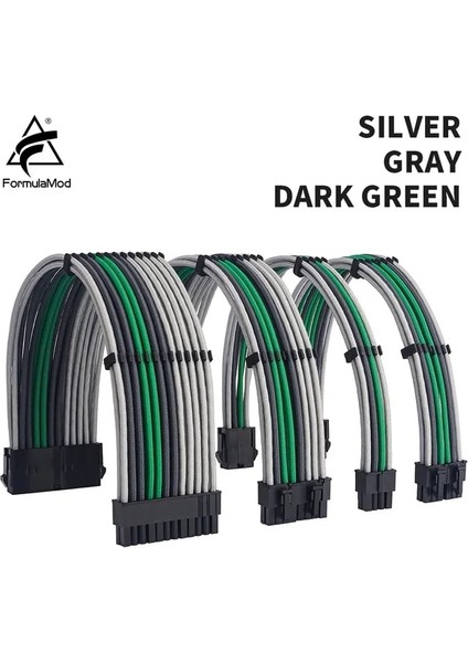 Sl-Gy-Dge Kit D Formulamod Nck3 Serisi Psu Uzatma Kablosu Kiti, Düz Renk Kablo Karışımı Kombinasyonu 300MM ATX24PIN PCI-E8PIN CPU8PIN Taraklı (Yurt Dışından)