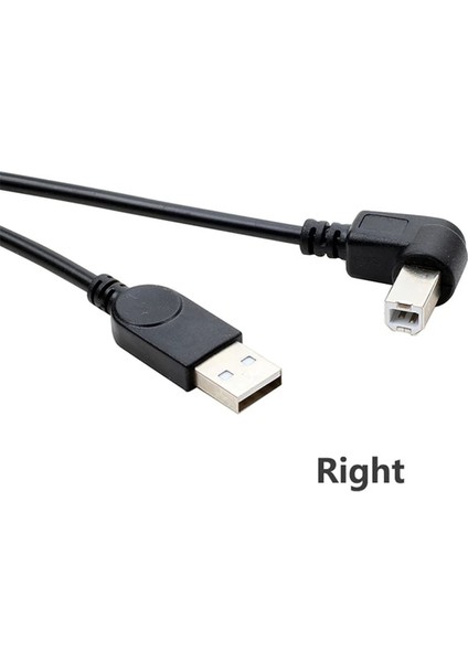 Sağ 5m 30-150CM USB 2.0 A Erkekten Usb'ye B Erkek B Tipi Bm Yukarı ve Aşağı Sol ve Sağ Köşe Yazıcı Tarayıcı 90 Derece Kablo Bm Açılı Kablo (Yurt Dışından)