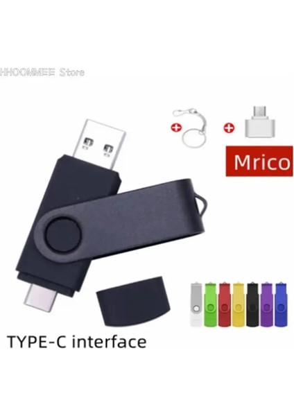 Resim Olarak Tip C USB Flash Sürücü Otg Kalem Sürücü USB Sopa 2'si 1 Arada Yüksek Hızlı Pendrive Harici Depolama Memory Stick Hediye Anahtarlık 1 Tb / 2 Tb (Yurt Dışından)