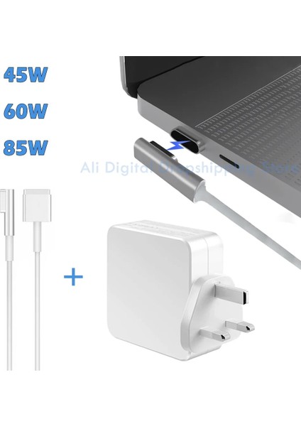 1,8 M Kablo ile Ab L 45W 2-In-1 Şarj Adaptörü Şarj Kablosu 45W 60W 85W 2 Tip T-Ipucu L-Ipucu Apple Macbook Air Pro Için Dizüstü Bilgisayar Güç Şarj Cihazı Tüm Seriler (Yurt Dışından)