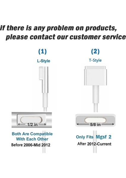 1,8 M Kablo ile Ab L 45W 2-In-1 Şarj Adaptörü Şarj Kablosu 45W 60W 85W 2 Tip T-Ipucu L-Ipucu Apple Macbook Air Pro Için Dizüstü Bilgisayar Güç Şarj Cihazı Tüm Seriler (Yurt Dışından)