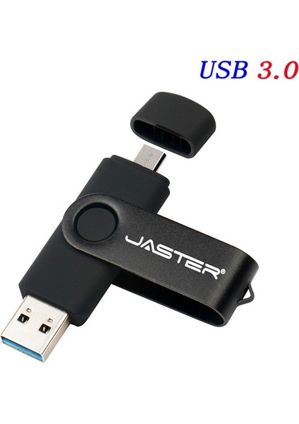 Siyah 32GB Jaster USB 3.0 Otg Metal USB Flash Sürücü Pendrive 16GB 32GB 64GB 128GB Anahtar USB Sopa Kalem Sürücü Flaş (Yurt Dışından)