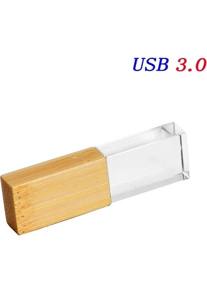 Bambu Hiçbir Kutu 4 GB Jaster Kristal Ahşap USB Flash Sürücü 3.0 Pendrive 4 GB 8 GB 16 GB 32 GB 64 GB 128 GB Kalem Sürücü Düğün Hediyesi Özel Logo Ürünleri (Yurt Dışından)