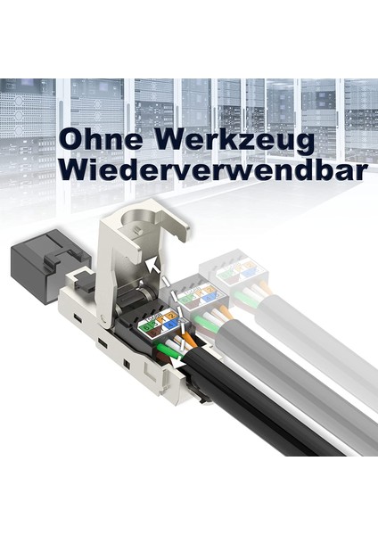 Cat7 10PCS Zoerax RJ45 Cat8 Cat7 CAT6A Konektörü Aletsiz, Aletsiz RJ45 Sonlandırma Fişi Ethernet Kabloları Için Yeniden Kullanılabilir Korumalı 10GBPS Poe (Yurt Dışından)