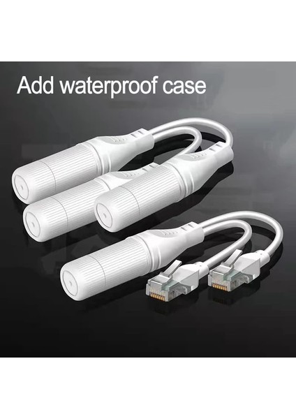1 Çift Kılıf ile Yeni 1 Ila 2 Adaptör Ağ Ayırıcı Poe Anahtarı Konektörü RJ45 Açık Su Geçirmez Tek Tel Çift Amaçlı Poe Synthesizer Ayırıcı (Yurt Dışından)
