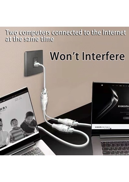 1 Çift Kılıf ile Yeni 1 Ila 2 Adaptör Ağ Ayırıcı Poe Anahtarı Konektörü RJ45 Açık Su Geçirmez Tek Tel Çift Amaçlı Poe Synthesizer Ayırıcı (Yurt Dışından)
