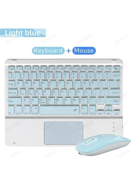 Açık Mavi 2 Touchpad Kablosuz Klavye iPad Samsung Xiaomi Huawei Lenovo Teclado Ios Android Windows Için Bluetooth Klavye ve Fare (Yurt Dışından)