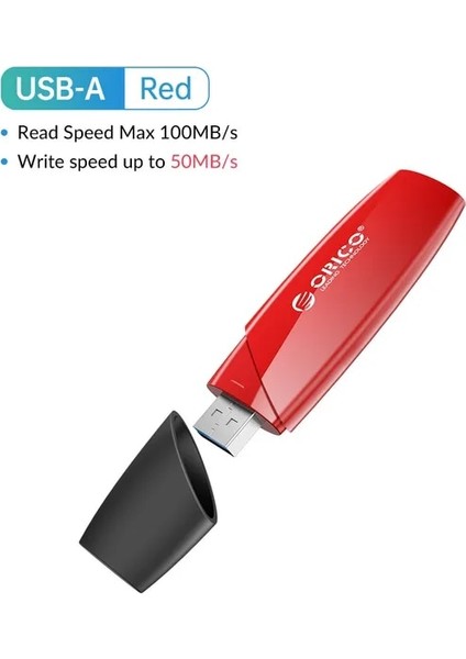 Usb3.2-Kırmızı 64GB Orıco Yeni Trend Usb2.0 USB Flash Sürücüler 4gb 8gb 32GB Kalem Sürücü USB 2.0 USB Çubuk Pendrive Harici Depolama Için Siyah Kırmızı Renk (Yurt Dışından)