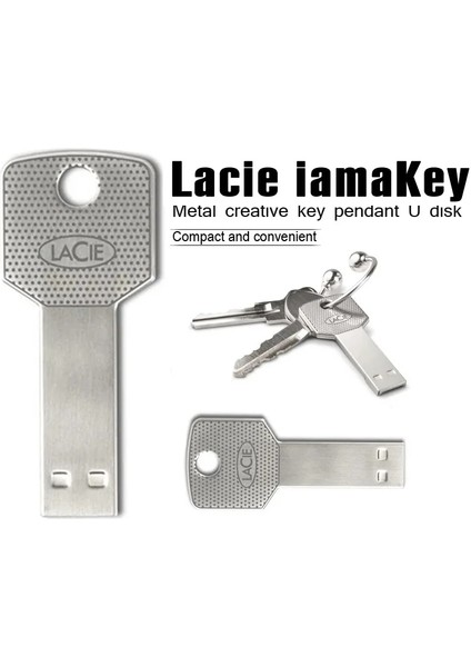 64GB Lacie Anahtar USB Flash Sürücü 4gb 8gb 1metal Kalem Sürücü 128GB 256GB Hafıza Çubuğu 6gb 32GB 64GB Su Geçirmez Pendrive U Sopa Hediye (Yurt Dışından)
