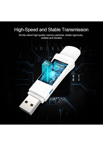 64GB Netac USB Flash Sürücü Fiziksel Yazma Korumalı Değiştirici 64GB Pendrive USB 3.0 Memory Stick Disk Kalem Sürücüsü Telefon Için Anahtar Bellekte (Yurt Dışından)