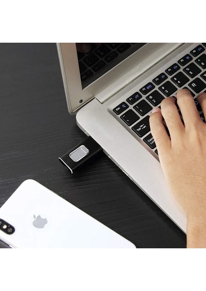 Sıyah Tpye C 256 GB iphone Yıldırım Ios Otg Flash Sürücü Bellek Çubuğu C Tipi Pendrive Tip-C USB Flash Sürücü 16 GB 32 GB 64 GB Kalem Sürücü Usb3.0 (Yurt Dışından)