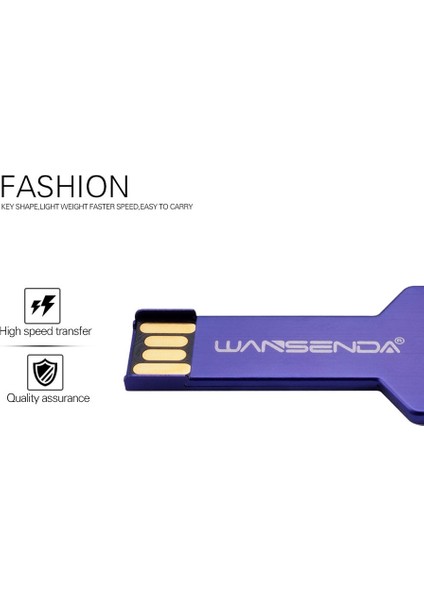 Gümüş 16 GB Wansenda Anahtar USB Flash Sürücü Su Geçirmez Kalem Sürücü 128 GB 64 GB 32 GB 16 GB 8 GB Pendrive Bellek Disk 2.0 Thumbdrive (Yurt Dışından) modelleri