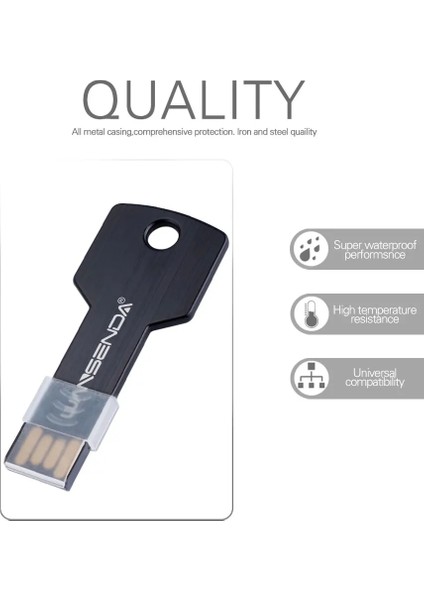 Gümüş 16 GB Wansenda Anahtar USB Flash Sürücü Su Geçirmez Kalem Sürücü 128 GB 64 GB 32 GB 16 GB 8 GB Pendrive Bellek Disk 2.0 Thumbdrive (Yurt Dışından) fırsatları