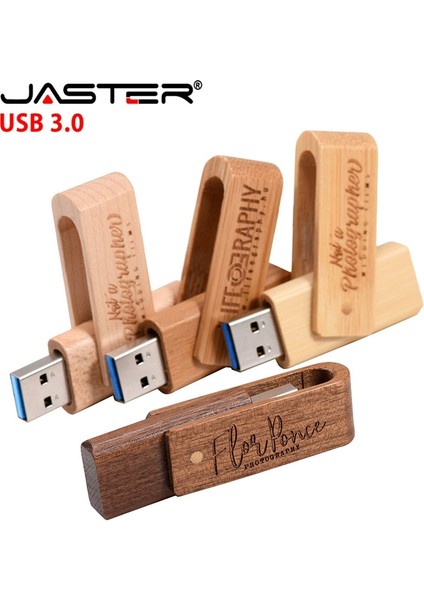 Bambu 32GB Jaster USB 3.0 Lazer Gravür Logo Özelleştirilmiş Ahşap Dönebilen USB Flash Sürücü Pendrive 4gb 8gb 16GB 32GB Hafıza Çubuğu Hediye (Yurt Dışından) modelleri