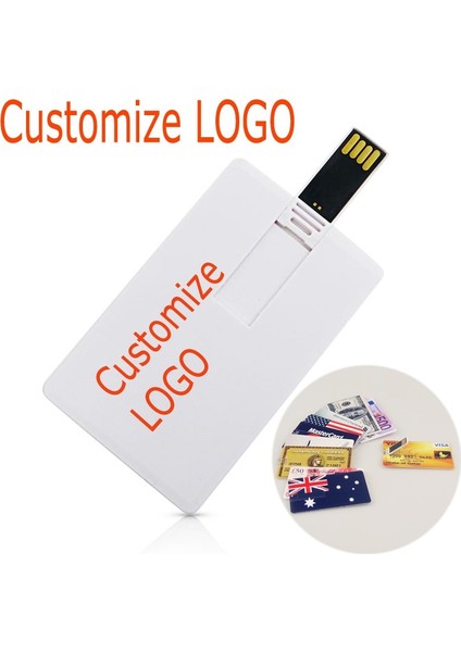 Beyaz Kutulu Kart 64 GB Özelleştirilmiş Kredi Kartı 16 GB 32 GB USB Flash Sürücü Usb2.0 Pendrive 4 GB 8 GB Kişiselleştirilmiş Logo Memory Stick Kalem Sürücü Düğün Hediyeleri (Yurt Dışından) fiyatları
