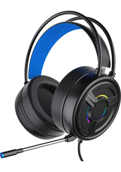 Pembe 3.5mm Jack Bilgisayar Pc Kablolu USB Bağlantısı Moda Ergonomik Rahat Oyun Kulaklığı Dizüstü Çevresel Ses Rgb Aydınlatma (Yurt Dışından)