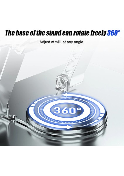 Gri Outmıx Dizüstü Bilgisayar Standı 360° Dönebilen Dizüstü Tablet Tutucu Kaldırılabilir Alüminyum Alaşımlı Stand, 10-17,3" Dizüstü Tablet ile Uyumlu (Yurt Dışından) indirimleri