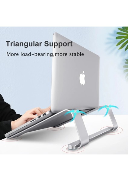 Siyah Geliştirilmiş 11-17 Inç Alüminyum Alaşımlı Dizüstü Bilgisayar Standı Taşınabilir Taban Dizüstü Bilgisayar Standı Tutucu Macbook Air Pro Için Kaymaz Bilgisayar Soğutma Braketi (Yurt Dışından) modelleri