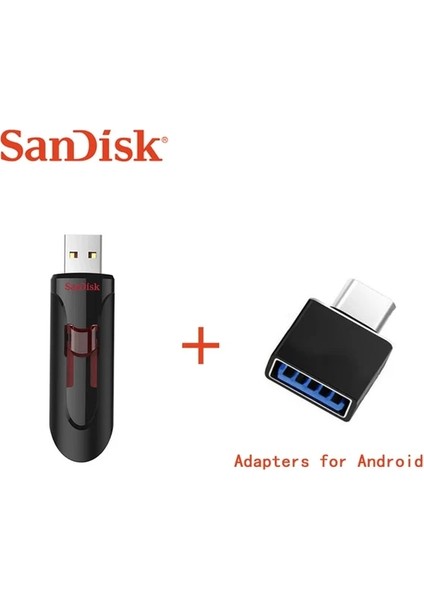 Android Için Adaptörler 128 GB Sandisk Flash Sürücü Bellek Telefon CZ600 USB 3.0 16 GB 32 GB 64 GB 128 GB 256 GB U Disk Yüksek Hızlı Pendrive Ayarlanabilir Süper (Yurt Dışından)