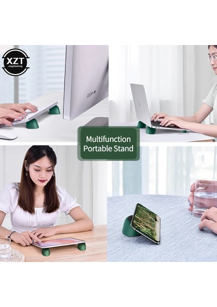 Yeşil Roman Laptop Standı Manyetik Soğutma Standı MacBook Pro Hava Dizüstü iPad Mini Taşınabilir Tutucu Isı Dağıtımı Tırtıklı Ped (Yurt Dışından) fırsatları