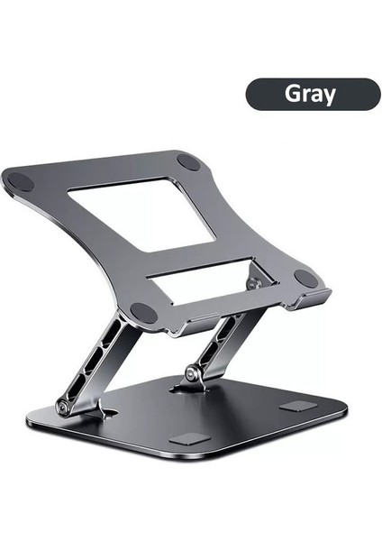 Gri Dizüstü Bilgisayar Standı Ayarlanabilir Alüminyum Alaşımlı Dizüstü Tablet Standı 17 Inç'e Kadar Dizüstü Bilgisayar Taşınabilir Katlama Tutucu Soğutma Braketi Desteği (Yurt Dışından)