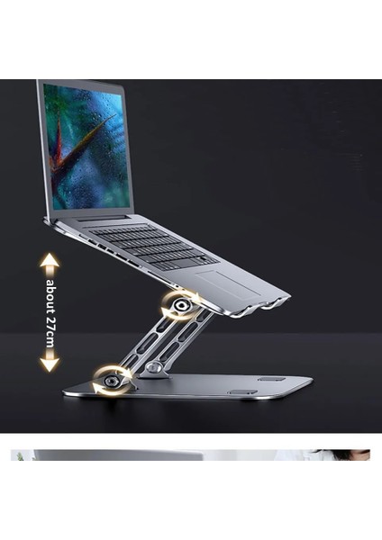 Gri Dizüstü Bilgisayar Standı Ayarlanabilir Alüminyum Alaşımlı Dizüstü Tablet Standı 17 Inç'e Kadar Dizüstü Bilgisayar Taşınabilir Katlama Tutucu Soğutma Braketi Desteği (Yurt Dışından) modelleri
