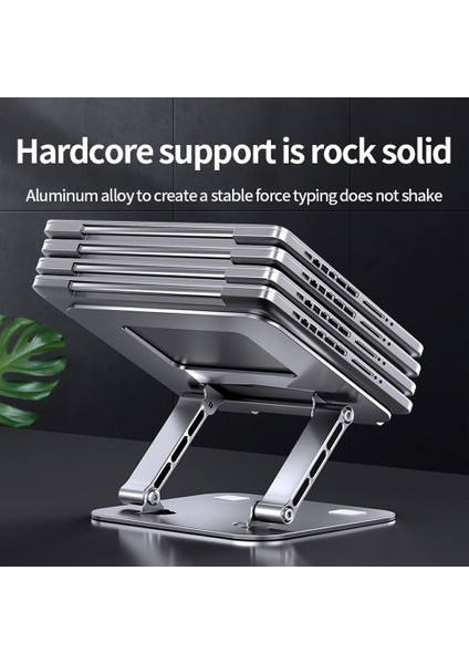 Gri Dizüstü Bilgisayar Standı Ayarlanabilir Alüminyum Alaşımlı Dizüstü Tablet Standı 17 Inç'e Kadar Dizüstü Bilgisayar Taşınabilir Katlama Tutucu Soğutma Braketi Desteği (Yurt Dışından) indirimleri