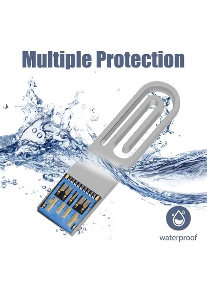 Gümüş USB 3.0 32GB USB 3.0 Kalem Sürücü 128GB USB Flash Sürücü 4gb 8gb 16GB 32GB 64GB Pendrive USB Anahtarlık ile Su Geçirmez Çubuk Flash Sürücü (Yurt Dışından) fırsatları