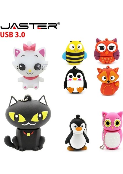Pembe Baykuş 128 GB Jaster Sevimli Karikatür Hayvan Penguen Baykuş Kalem DRIVE128 GB U Disk 64 GB Kurbağa Memory Stick 32 GB Arı Pendrive 8 GB USB 3.0 Flash Sürücü (Yurt Dışından)